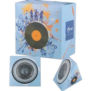 Speakers In A Box - Set Of 2 Collapsible Speakers With Unlimited Imprint Space