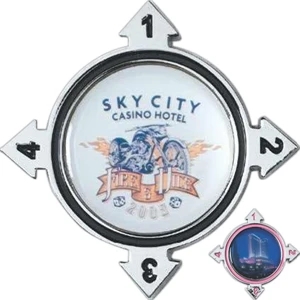 Who Goes First - Black Enamel Trim - Golf Decision Maker With Four Arrows