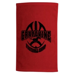 7 Working Days - Printed - Terry Velour, Cotton Twill Hemmed Fingertip Sport Towel, 11" X 18"