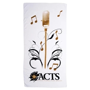 Jewel Collection - 7 Working Days - Terry Velour Beach Towel, 29" X 58"