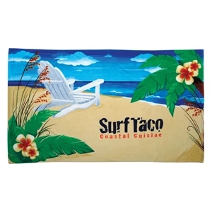 7 Working Days - Beach Chair - Stock Design Fiber Reactive Beach Towel