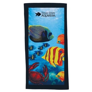 7 Working Days - Stock Design Fiber Reactive Beach Towels, 30" X 60", 100% Cotton