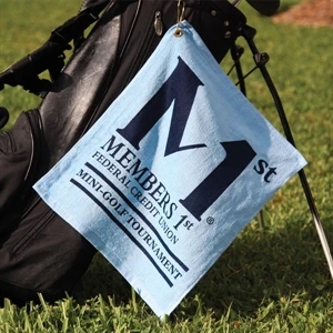 Jewel Collection - 7 Working Days - Printed - Soft Touch Cotton Golf Towel, 15" X 18"