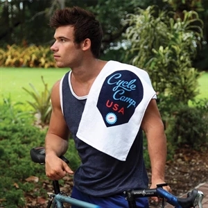 7 Working Days - Printed - Lightweight Terry Velour Cotton Sport Towel, 11" X 20"