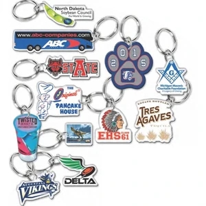 Custom Shape Acrylic Key Ring. Your Message Is Encased Between Two Acrylic Layers