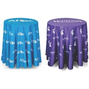 Premium Quality Polyester Round Table Throw For Short Tables. Flame Resistant