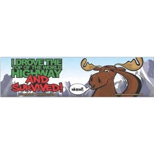 Bumper Sticker Made Of 3.5 Millimeter Thick White Vinyl With Uv Overcoat