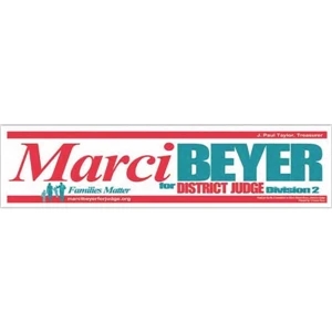 Bumper Sticker Made Of 3.5 Millimeter Thick White Vinyl With Uv Overcoat