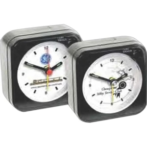 Square Shape Alarm Clock, 2 1/4" X 2 3/8" X 1". Clearance. While Supply Lasts