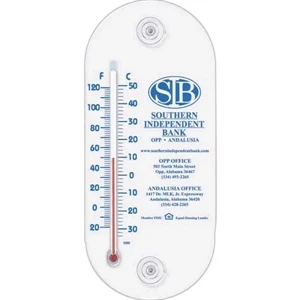 Indoor/outdoor Window Thermometer With Two Vinyl Suction Cups, 7 7/8" X 3 1/8"