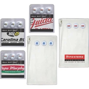 Mcarthur Towel By Larlu - A Set Of 16" X 25" Towel And 3 Logoed Golf Balls