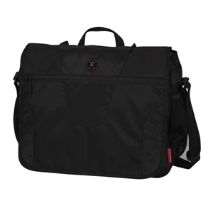 Alpine (tm) Collection;fudan - Ultra Laptop Messenger Bag With Removable Crossover Stabilizing Strap Secures Load