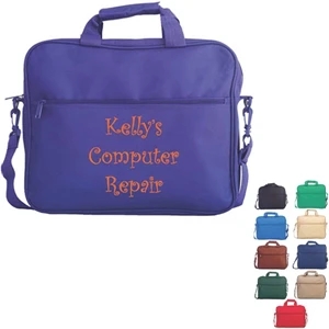 Sonic - Briefcase- Zippered Main Compartment Front Zippered Pocket, Id Slot And Pen Loops