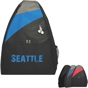 Single Strap Backpack With Zippered Main Compartment And Side Mesh Pocket