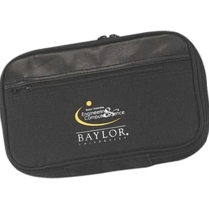 Electronic Accessory Storage Cable Amenity Bag With Inside Zippered Mesh Pocket