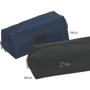 Black - Amenity Bag, Deceptively Large, With Lined Interior And Microfiber Exterior
