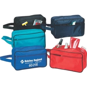Auspicious - Amenity Bag, 70 Denier Nylon With Webbed Handle And Exterior Pocket With Zipper