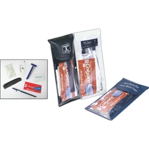 Budget Minder - Vinyl Pouch With Shampoo, Toothpaste, Deodorant And Comb
