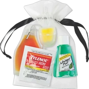 Party Survival Kit Includes Gel Eye Mask, Earplugs, Mouthwash And Tylenol