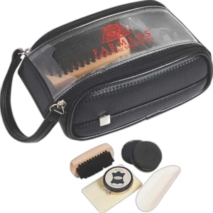 Weekender - Shoe Care Kit With Shoe Horn, Shining Sponge, Brush And Cloth