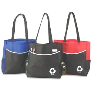 Eco Large Pocket Tote, Made From Non-woven Eco Friendly Recyclable Polypropylene