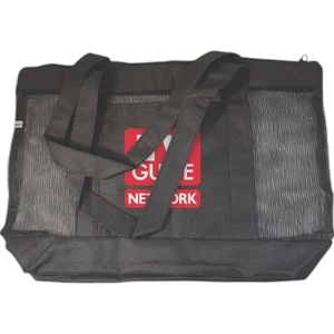 Mesh Zipper Tote Made Of 600 Denier Polyester With Pvc Backing And Nylon Mesh