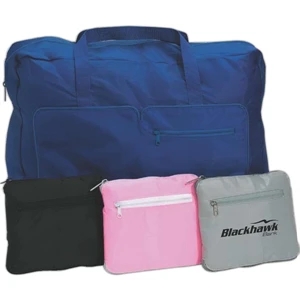 Travel Tote Bag Briefcase Made With Nylon And Folds Into Compact Rectangle Shape