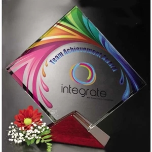 Parkdale Illumachrome (tm) Gallery - 7" X 7" X 2" - Square Award Made Of Optical Crystal With Piano Finish