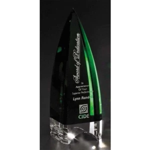 Culmination Emerald Gallery - 2 1/4" X 7" X 2 1/4" - Optical Crystal Award