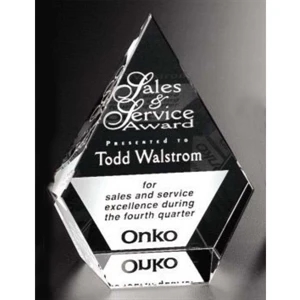 Coventry Diamond Pristine Gallery - 4 5/8" X 6" X 2 1/2" - Award Made With Optical Crystal