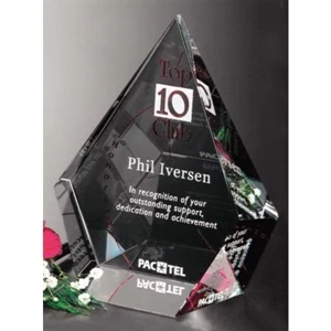 Coventry Diamond Pristine Gallery - 5 1/4" X 7" X 2 1/2" - Award Made With Optical Crystal