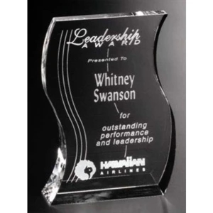 Malibu Pristine Gallery - 4 1/4" X 6" X 1 1/2" - Optical Crystal Award