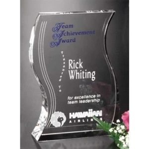 Malibu Pristine Gallery - 5" X 7 1/2" X 1 1/2" - Optical Crystal Award