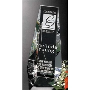 Wedgewood Pristine Gallery - 2 3/8" X 6" X 2 1/4" - Award Made Of Optical Crystal