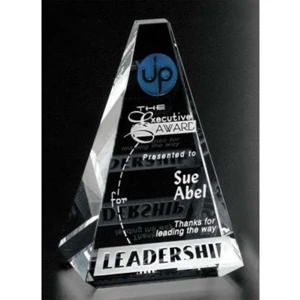 Vantage Peak Pristine Gallery - 4" X 6" X 2 3/4" - Award Made Of Optical Crystal
