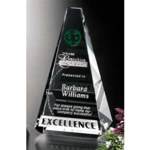 Vantage Peak Pristine Gallery - 4" X 7" X 2 3/4" - Award Made Of Optical Crystal