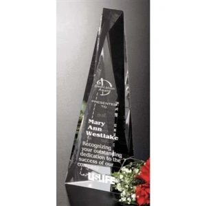Serenity Pristine Gallery - 3 1/2" X 8" X 2" - Award Made Of Optical Crystal