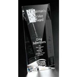 Lansing Pristine Gallery - 3 3/4" X 8" X 2" - Award Made Of Optical Crystal