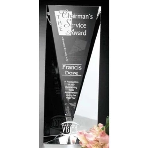 Lansing Pristine Gallery - 4" X 10" X 2 1/4" - Award Made Of Optical Crystal