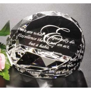 Cascade Pristine Gallery - 4" X 2 1/4" - Award Made Of Optical Crystal
