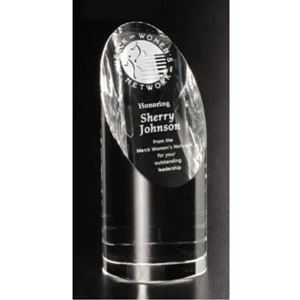 Quantico Pristine Gallery - 2 3/4" X 6 1/2" - Award Made Of Optical Crystal