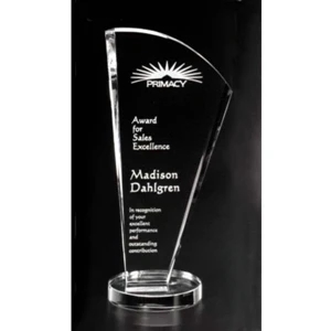 Merit Pristine Gallery - 4 1/2" X 9 1/2" X 3 1/4" - Award Made Of Optical Crystal