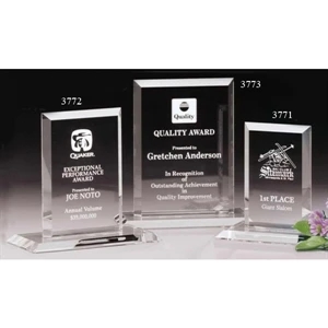 Argyle Pristine Gallery - 8" X 8" X 3" - Award Made Of Optical Crystal