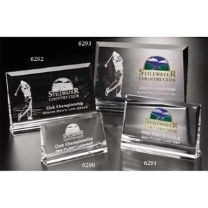 Hobart Pristine Gallery - 7" X 5" X 1 1/2" - Award Made Of Optical Crystal