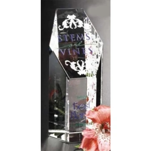 Citadel Pristine Gallery - 2 1/2" X 5 1/2" X 2 1/8" - Award Made Of Optical Crystal