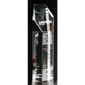 Citadel Pristine Gallery - 2 1/2" X 8" X 2 1/8" - Award Made Of Optical Crystal
