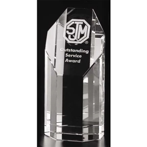 Amherst Pristine Gallery - 3" X 6 1/2" X 2 1/4" - Award Made Of Optical Crystal