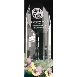 Amherst Pristine Gallery - 3" X 8" X 2 1/4" - Award Made Of Optical Crystal