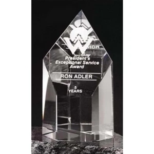 Summit Pristine Gallery - 3" X 5" X 2 1/2" - Award Made Of Optical Crystal