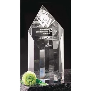 Summit Pristine Gallery - 3" X 6" X 2 1/2" - Award Made Of Optical Crystal